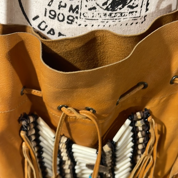 FRINGED LEATHER BOHO PURSE - Picture 3 of 7